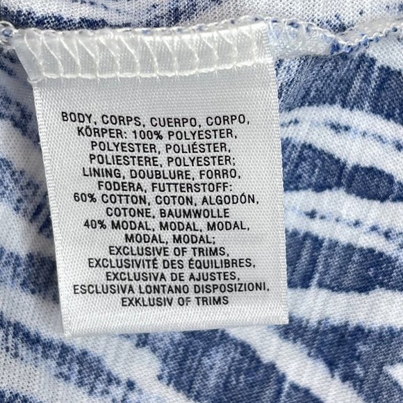 Anthropologie Meadow Rue Sleeveless Blue and White Aztec Tank Top Blouse Size XS - Picture 6 of 7